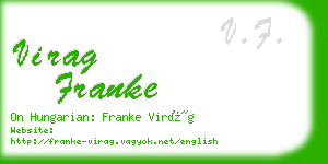 virag franke business card